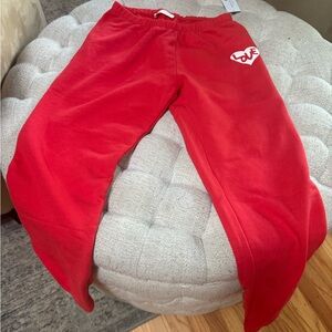Spiritual Gangster Red Sweatpants Relaxed Fit